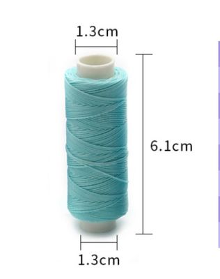 12g 100% 폴리에스터 둥근 백스 손으로 바른 가죽 바삭 고강성 폴리에스터 바느질 가닥