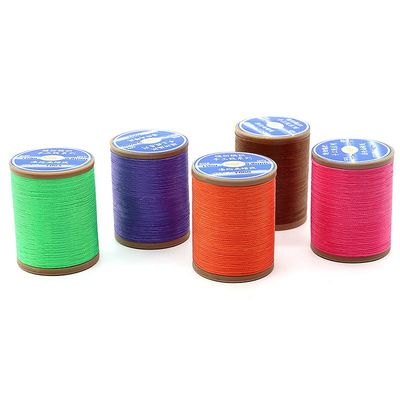 폴리에스터 0.8mm 평평한 Wax Thread for Hand Sewing Leather DIY 작은 롤 수동 스레드