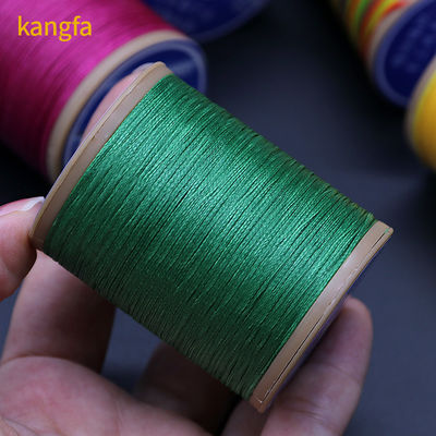 폴리에스터 0.8mm 평평한 Wax Thread for Hand Sewing Leather DIY 작은 롤 수동 스레드
