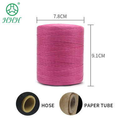 400G 방수 검은색 0.8mm 1mm 100% 폴리에스터 평평  Waxed 배열 Thread 가죽