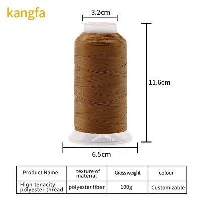 스레드 직경 0.6mm 보호 칸파 테크스 90 V-92 흰색 UV 폴리에스터 스레드 4 온스 1 350 야드