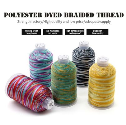 15PLY 250g 40 컬러 다색 넥타이 폴리에스터 가닥 직물 공예품 장식