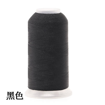 5500 Yards Black 900 브로더리 스레드 40wt 100% 폴리에스터 기계 패턴 염색