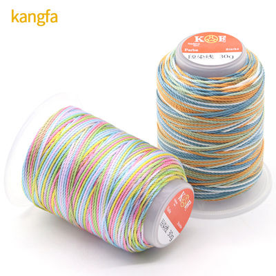 30g 15ply 스핀 폴리에스터 실 High Tenacity Rainbow Weaving Crafts 공급에서