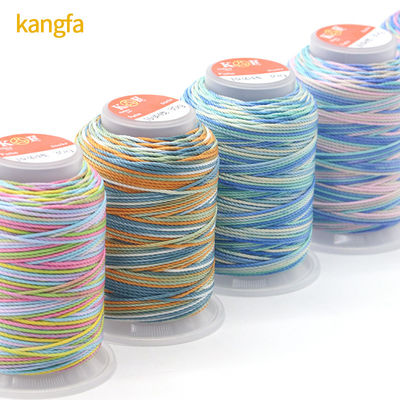 30g 15ply 스핀 폴리에스터 실 High Tenacity Rainbow Weaving Crafts 공급에서