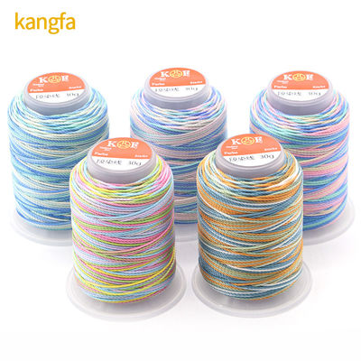 30g 15ply 스핀 폴리에스터 실 High Tenacity Rainbow Weaving Crafts 공급에서
