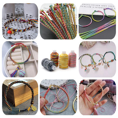 30g 15ply 스핀 폴리에스터 실 High Tenacity Rainbow Weaving Crafts 공급에서