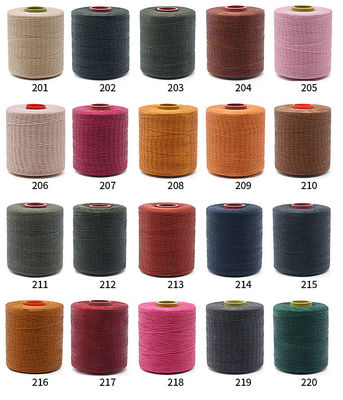 400g/16 Plys 폴리에스터 백스 결합 된 가죽 꿰매기 가닥 210D/16