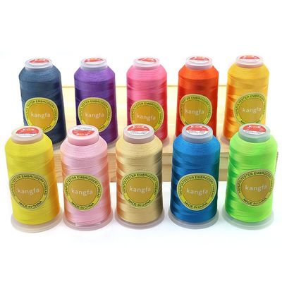 100% 폴리에스터 칸파 판매 컬러 실크 embroidery Thread 120D/2 MERCERIZED