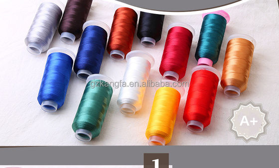 100% 폴리에스터 칸파 판매 컬러 실크 embroidery Thread 120D/2 MERCERIZED