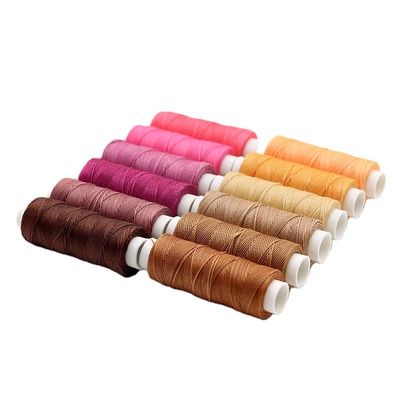 주문 제작 9ply 둥근 Waxed 스레드 손으로 꿰김 가죽 100% 고강성 폴리에스테르