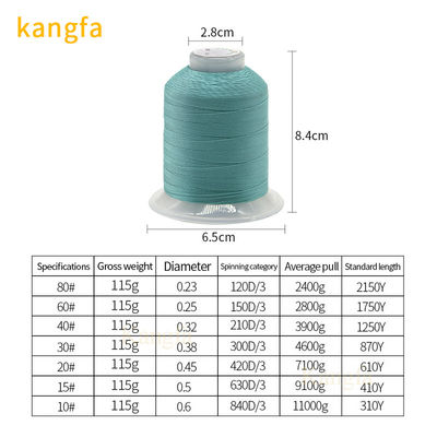 폴리에스터 실 250d/3 300d/3 420d/3 630d/3 신발 소파 가트먼트 바느질 시장