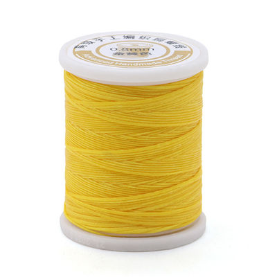 폴리에스테르/  Waxed Material 손 꿰매는 가죽 실 0.8mm 평평한 Wax 실 50m