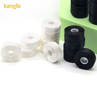 144pcs/Box 흰색/검은 75D/2 100% 폴리에스테르 전접 바빈 스레드