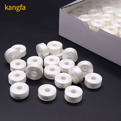144pcs/Box 흰색/검은 75D/2 100% 폴리에스테르 전접 바빈 스레드