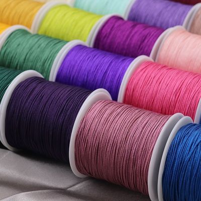 싱글 또는 레인보우 컬러 0.8mm 나일론 코드 DIY 보석 액세서리 직접 공급