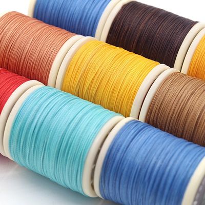 30g 원 롤 둥근 Wax Thread DIY 핸드메이드 0.65MM 가죽 바느질 폴리에스터 Thread