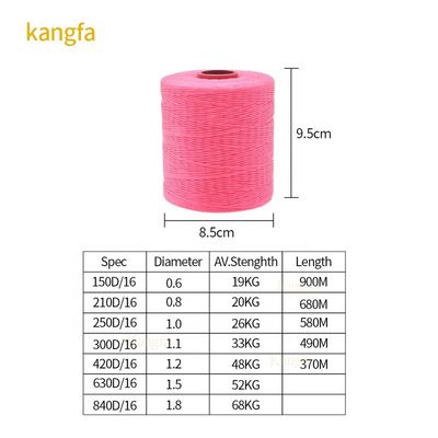 1.0mm 수작업된 가죽 실 MERCERIZED 신발용 100% 폴리에스터 바삭한 꿰매기 실