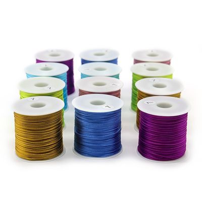 80m 중국 넥타이 매크라임 스트링 1mm 지름 폴리에스터 코드 스레드 DIY 보석 제조