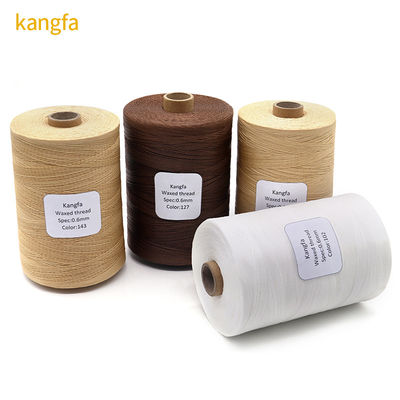 컬러fast 폴리에스테르 150d 평평한 Waxed Thread 가죽 꿰매기 및 짜기 위해 적합