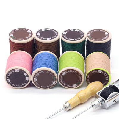 핸드 넥팅 420D / 3 가닥 카운트 주름 가닥 가죽 가방 DIY 팔찌 30 색상