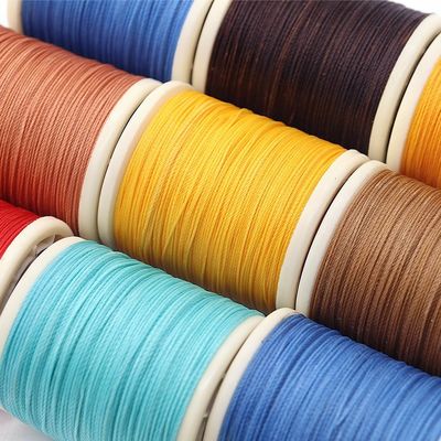 핸드 넥팅 420D / 3 가닥 카운트 주름 가닥 가죽 가방 DIY 팔찌 30 색상