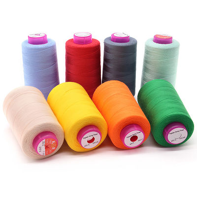 폴리에스테르/cotton 꿰매기 트위스트 실 3000yds 100% 폴리에스테르 스푼 40/2