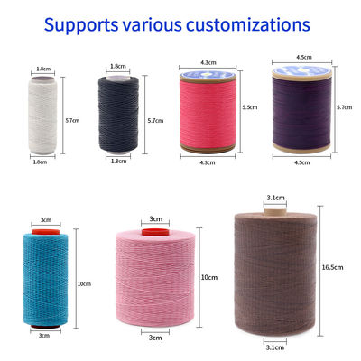 100% 폴리에스테르 1kg 색상 손으로 꿰매고 평평한 Wax Thread 240 색상 가죽 제품을 위해