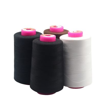다목적 검은 폴리에스터 꿰매기 실 3000 야드 꿰매기 기계 40s/2 Tex27