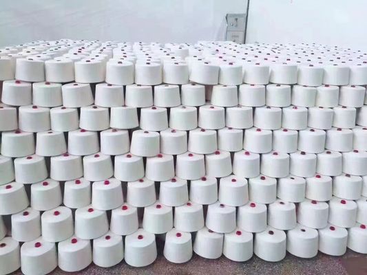 제조 생산 스푼 폴리에스터 가닥 OEM 원시 백색 60/2 화학 저항성