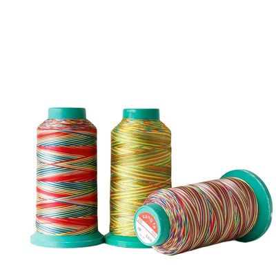 신발 고강도 무지개 색 폴리에스터 면 embroidery 나일론 꿰매기 실 OEM ODM