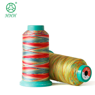 신발 고강도 무지개 색 폴리에스터 면 embroidery 나일론 꿰매기 실 OEM ODM