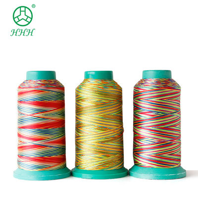 신발 고강도 무지개 색 폴리에스터 면 embroidery 나일론 꿰매기 실 OEM ODM