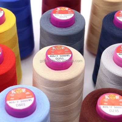 5000yds 톱니머신 가닥 100% 스푼 폴리에스터 톱니머신 40/2 OEM ODM 받아 들인다