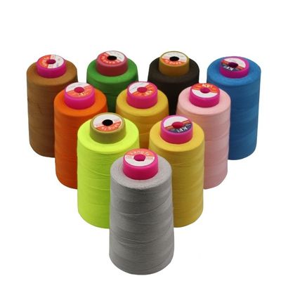폴리에스터 면 실 100g 3300y 각 코너 40s / 2 무거운 응용을위한 꿰매기 실