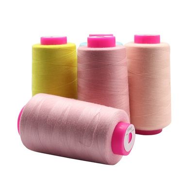 폴리에스터 면 실 100g 3300y 각 코너 40s / 2 무거운 응용을위한 꿰매기 실