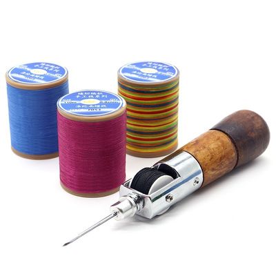 평평한 Wax 평평한 라인 0.8mm 가죽 폴리에스터 수직 DIY 꿰매기 도구를 위한 Waxed Thread