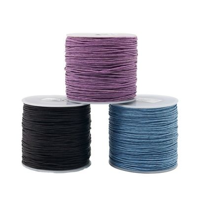 유니버설 핸드 넥팅 주얼리용 1mm 면 넥타이 가닥 카운트 컬러풀 Wax Thread