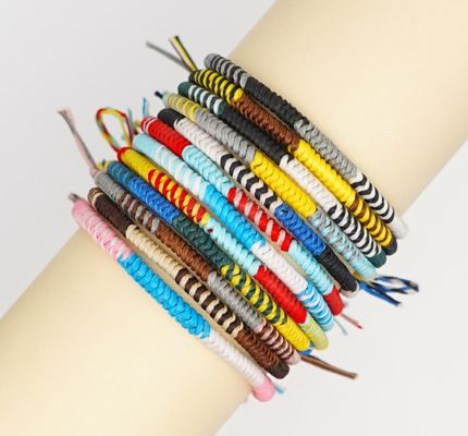 반지 굽힌 210D 폴리에스터 바삭 가닥 가죽 꿰매기 1mm 지름 무료 샘플
