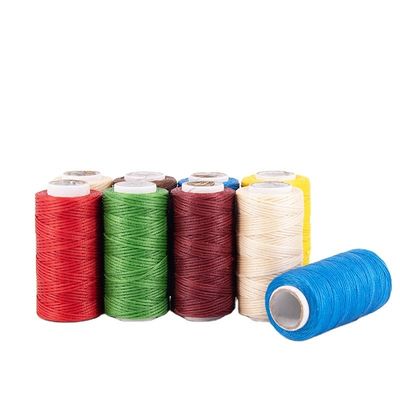 넥타이 0.8MM 210D 코어 스푼 가느다란 높은 튼튼성 폴리에스터 섬유 평면 넥타이 Wax Thread