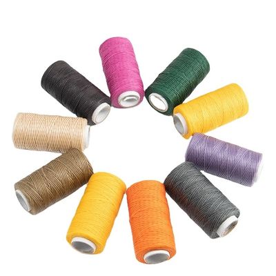 넥타이 0.8MM 210D 코어 스푼 가느다란 높은 튼튼성 폴리에스터 섬유 평면 넥타이 Wax Thread