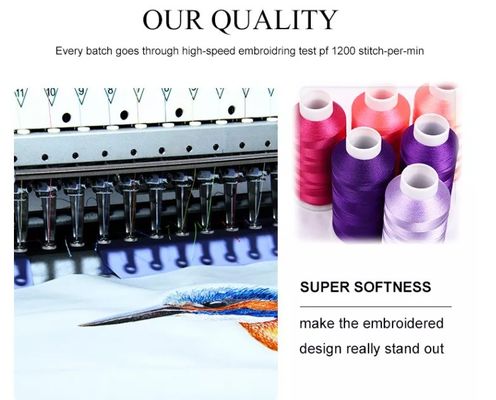 120g/ball 150D/2 비스코스 라이온 embroidery Thread for Weaving 5000y Hilo de bordar