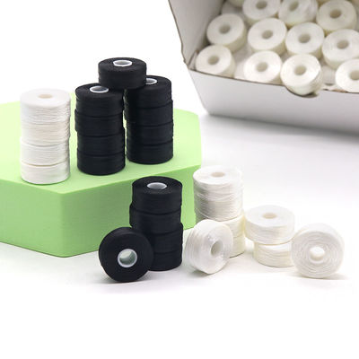 지속 가능한 유니버설 144pcs/박스 흰색/검은 75D/2 100% 폴리에스터 선순환 바빈 스레드