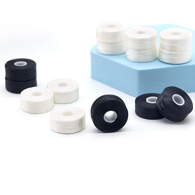 지속 가능한 유니버설 144pcs/박스 흰색/검은 75D/2 100% 폴리에스터 선순환 바빈 스레드