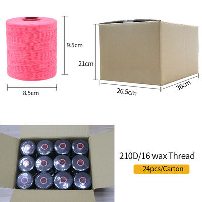 단일 색상 평평 Wachs String 210D 나일론 Waxed Thread for Sewing Polyester Thread