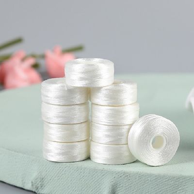 2cm 지름 수직 하부 가닥 흰색 경계 없는 L형 75D/2 셔틀 코어 꿰매기 선심 바빈 6